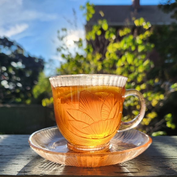 **SOLD**Vintage Arcoroc (France) Set of Pink Canterbury Tea Cups - Picture 4 of 5